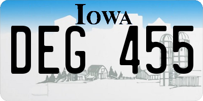 IA license plate DEG455