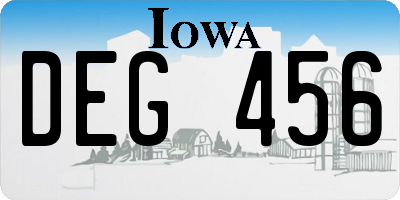 IA license plate DEG456