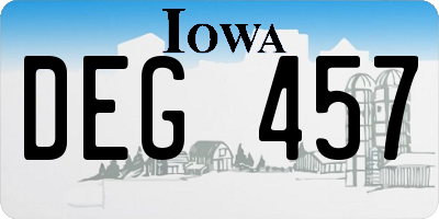 IA license plate DEG457