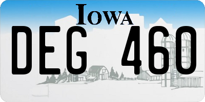 IA license plate DEG460