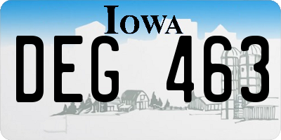 IA license plate DEG463