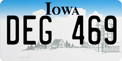 IA license plate DEG469