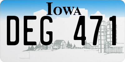 IA license plate DEG471
