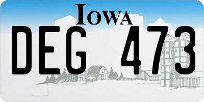 IA license plate DEG473