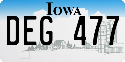 IA license plate DEG477
