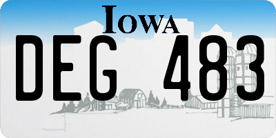 IA license plate DEG483