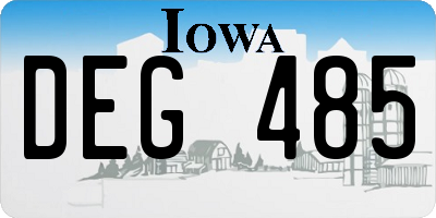 IA license plate DEG485