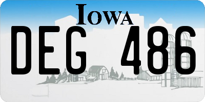 IA license plate DEG486