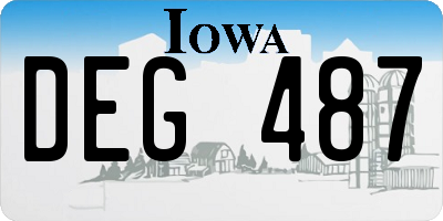 IA license plate DEG487