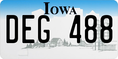 IA license plate DEG488