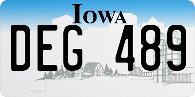 IA license plate DEG489