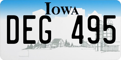 IA license plate DEG495