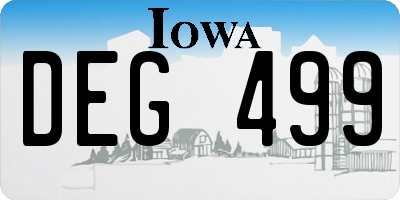 IA license plate DEG499