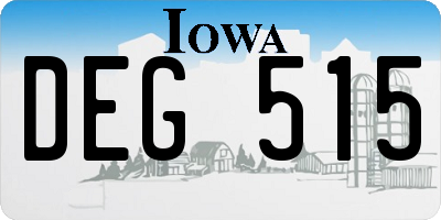 IA license plate DEG515