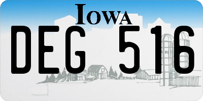 IA license plate DEG516