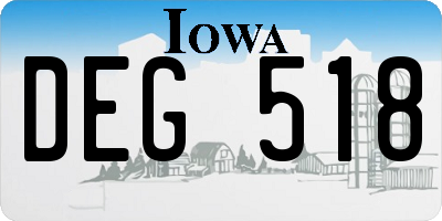 IA license plate DEG518