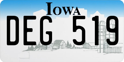 IA license plate DEG519