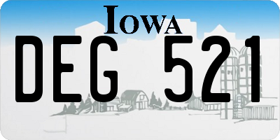 IA license plate DEG521