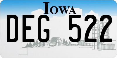 IA license plate DEG522