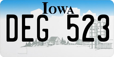 IA license plate DEG523