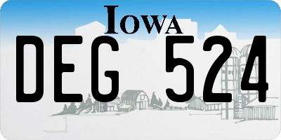 IA license plate DEG524