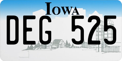 IA license plate DEG525