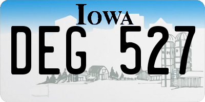 IA license plate DEG527