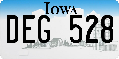 IA license plate DEG528