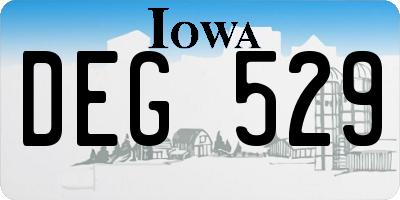 IA license plate DEG529