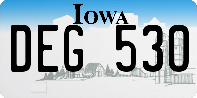 IA license plate DEG530