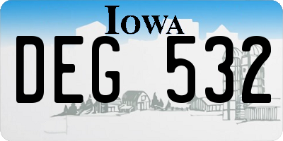 IA license plate DEG532