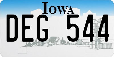 IA license plate DEG544