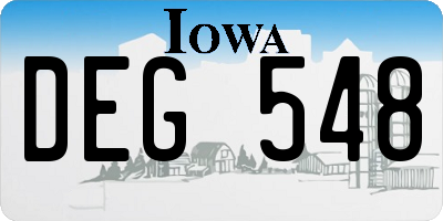 IA license plate DEG548