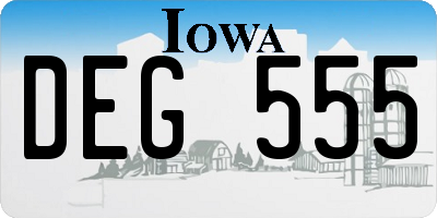 IA license plate DEG555