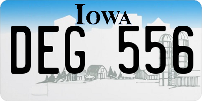 IA license plate DEG556