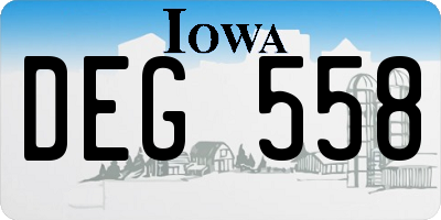IA license plate DEG558