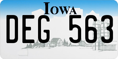 IA license plate DEG563