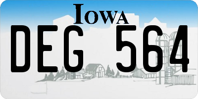IA license plate DEG564