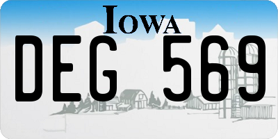 IA license plate DEG569