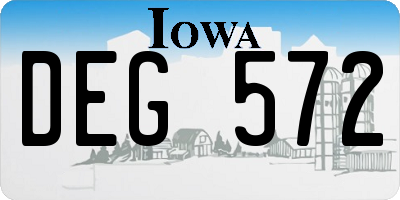 IA license plate DEG572