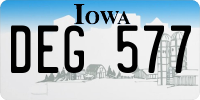 IA license plate DEG577