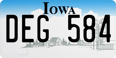 IA license plate DEG584