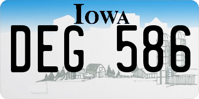 IA license plate DEG586