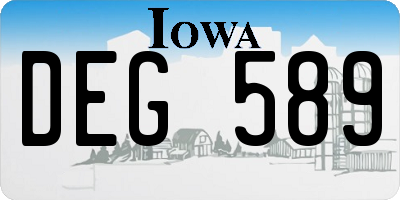IA license plate DEG589