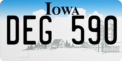 IA license plate DEG590