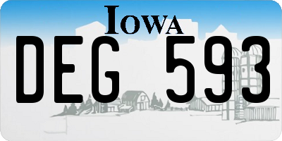 IA license plate DEG593