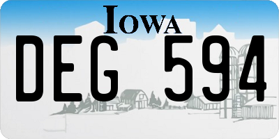 IA license plate DEG594
