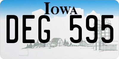 IA license plate DEG595