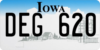 IA license plate DEG620