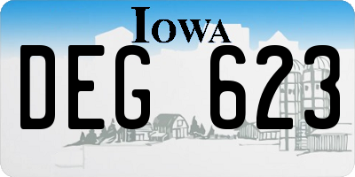IA license plate DEG623